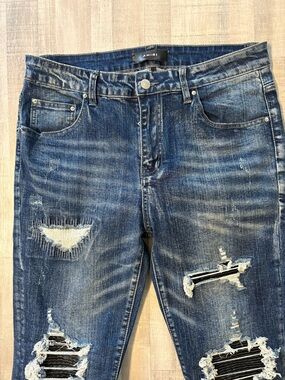 AMIRI Men's MX1 Distressed Skinny Jeans 34x32